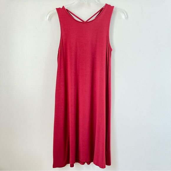 Maurices Summer Sleeveless Burgundy Red Swing Dress Size M - Picture 2 of 11